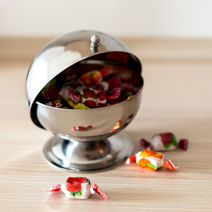 Relaxdays SWEETY Sugar Bowl made of Stainless Steel