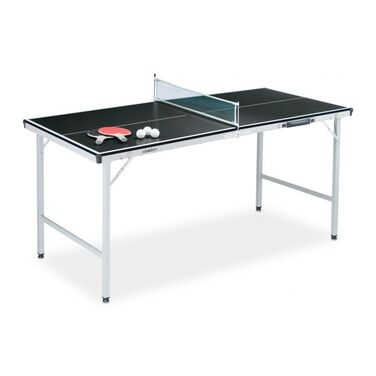Relaxdays Black Table Tennis Table with Accessories