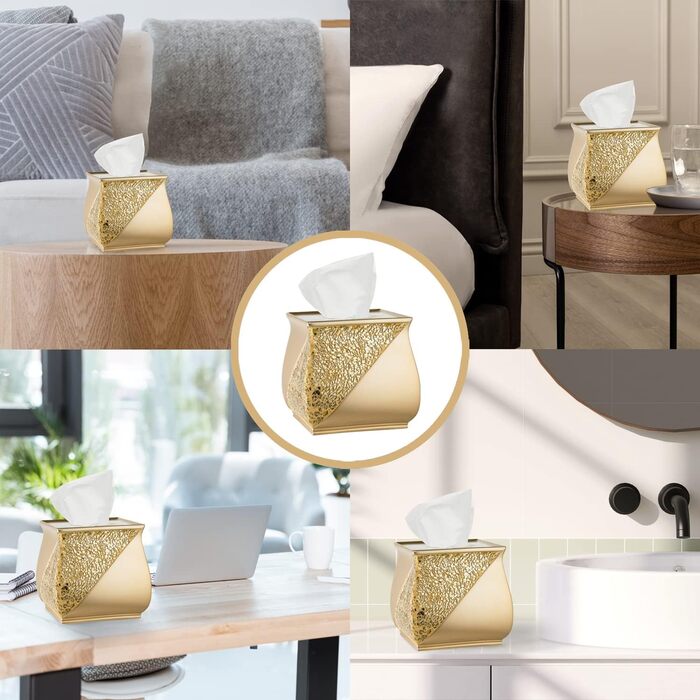 Набір аксесуарів для ванної кімнати Zahari Home Sinatra: мильниця, дозатор мила, тримач для зубних щіток, стаканчик, сміттєве відро та органайзер для серветок. Сучасний дизайн, блискуче мозаїчне скло, чорний колір.