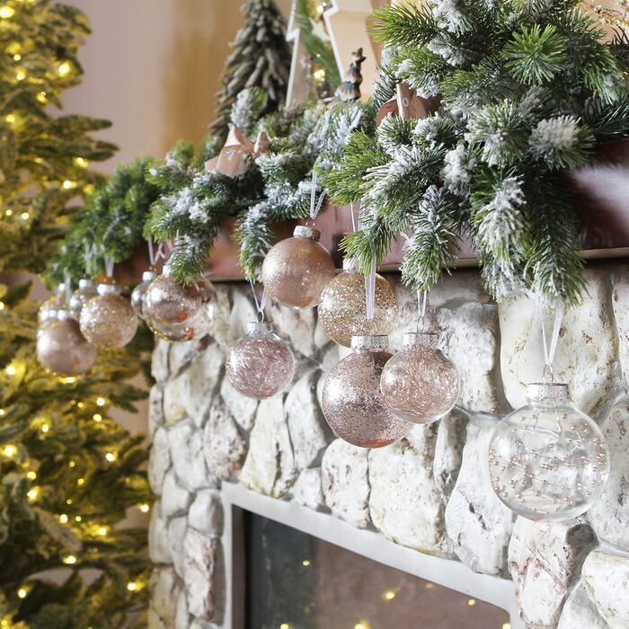 Набір прикрас для ялинки Sea Team 60 мм, рожеве золото, 30 шт.