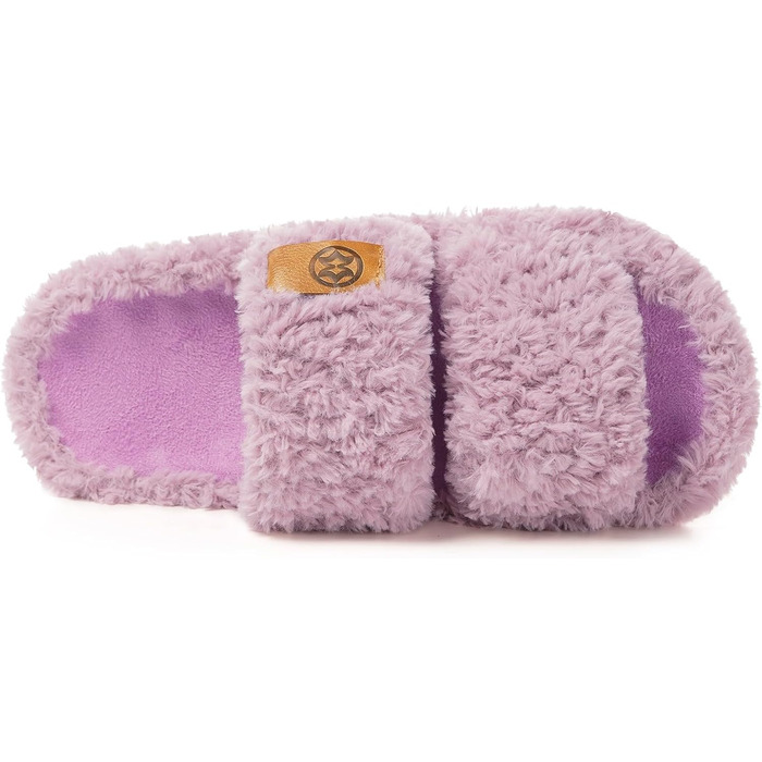 Домашні тапочки Dokela для жінок з меморі-піною, м'які, з штучним хутром, відкриті, легкі, з антиковзаючою підошвою, для дому, теплі, зручні, сліпони, 37/38 EU, фіолетові