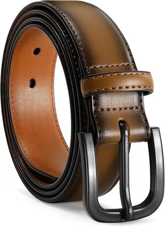 Чоловічий шкіряний ремінь VONMELLI без металу, TSA-сертифікований, для джинсів, з гіпоалергенною застібкою, розмір пояса 48-52