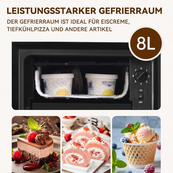 Холодильник для напоїв DRIXNO з морозильною камерою, 51 банка, для лімонаду, води, пива, вина, чорний, 128L