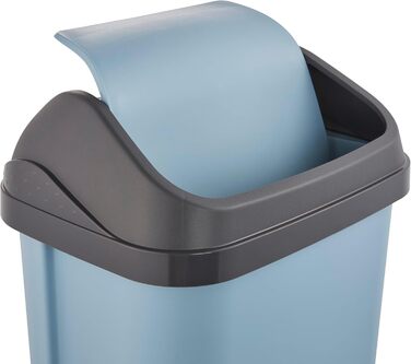 Відро для сміття Keepeer з кришкою-качалкою, Swantje, сірий (Nordic Blue, 25 л)