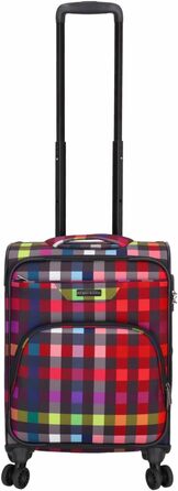 Чемодан-валіза Kenorada SoftLITE 4w, 55 см, ручна поклажа, багатобарвний, з TSA замком
