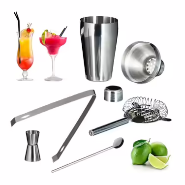 Relaxdays Stainless Steel 5-Piece Cocktail Set