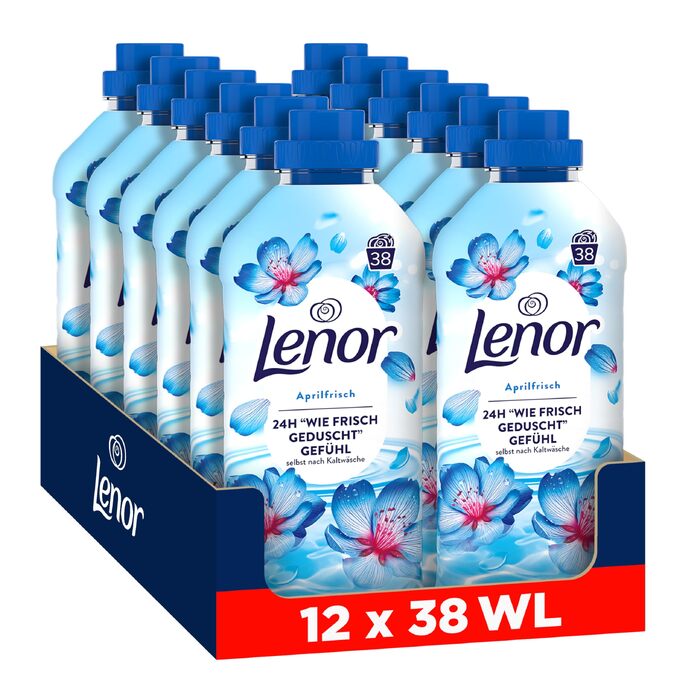 Кондиціонер для білизни Lenor Aprilfrisch, набір 12 шт по 38 прань, аромат Весняна свіжість