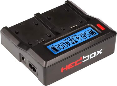 Зарядний пристрій HEDBOX 2-портовий з LCD-дисплеєм для акумуляторів Sony NP-F550, F770, F970 та Hedbox RP-NPF550, NPF770, NPF970, NPF1000
