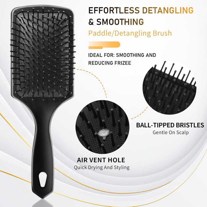 Набір гребінців для чоловічого стайлінгу DUAUI: 5 шт. для всіх типів волосся. Гребінець-щітка, гребінець для розчісування, круглий гребінець, гребінець з широкими зубцями, гребінець-хвостик. Професійні інструменти для перукарів