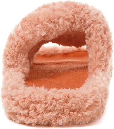 Домашні тапочки Dokela для жінок з меморі-піною, м'які, з штучним хутром, відкриті, легкі, з антиковзким покриттям, для дому, теплі, зручні, відкриті, рожеві (37/38 EU)