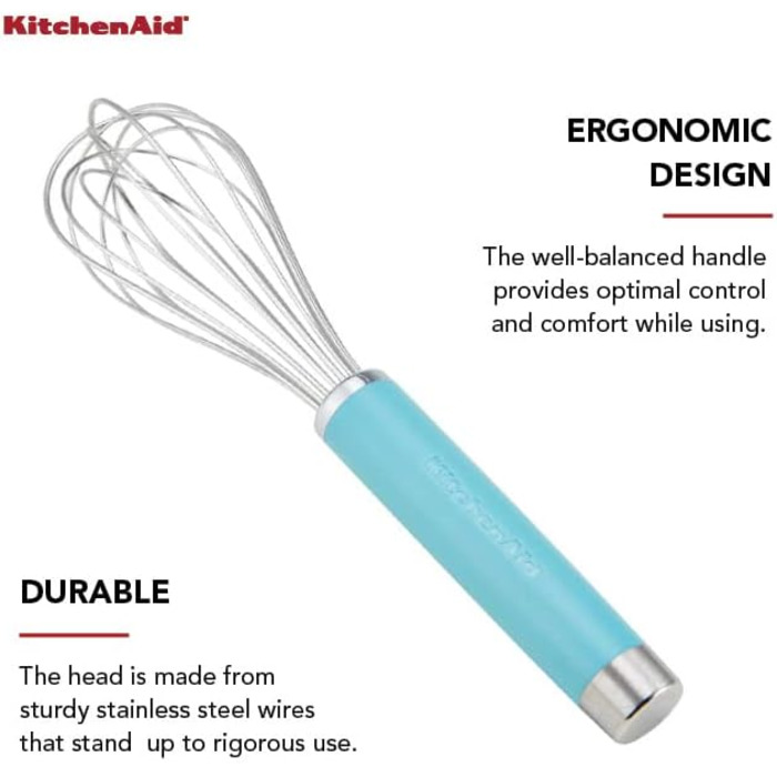 Кухонний вінчик KitchenAid Gourmet, 26,7 см, матовий, бірюзовий