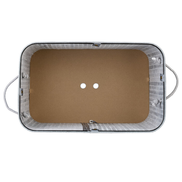 Relaxdays Bamboo Laundry Basket with 2 Compartments