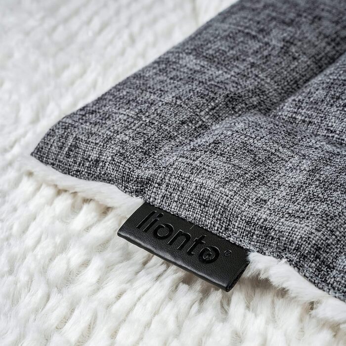 Підстилка для собак та котів Lionto Wendedecke, 60x45 см, сіра, з підкладкою, тепла, миюча, для захисту від холоду, будь-якого розміру