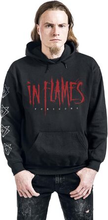 Чоловіча чорна толстовка-худі In Flames з принтом альбому Foregone, офіційний мерч гурту, розмір S