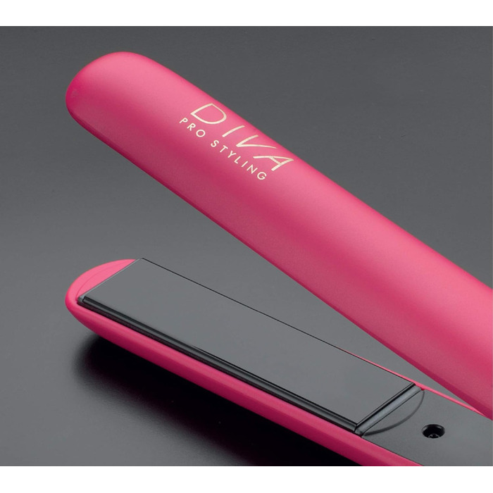Diva Pro Styling Digital Flat Iron - Ceramic Plates - Auto Shutoff - 3m Cord (Magenta)