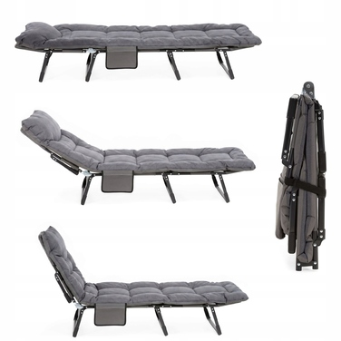 Польове ліжко Springos, 200 см x 65 см, сіре