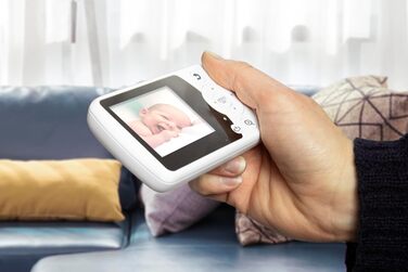 Відеоняня Alecto DVM-64 Funk з камерою, нічне бачення, двосторонній зв'язок, велика дальность дії, білий колір