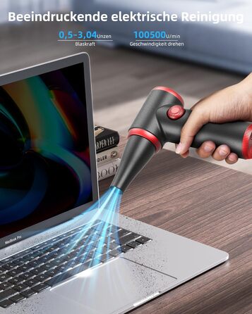 Електричний повітряний пилосос Koonie, набір для чищення CD09, з LED-підсвічуванням, для ноутбуків та ПК