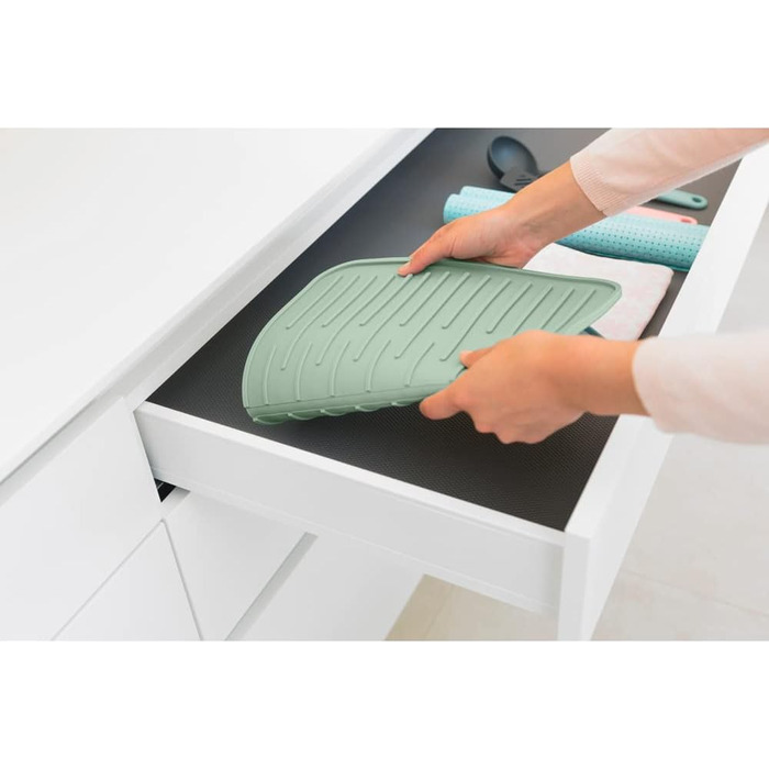 Килимок для посуду Brabantia, силікон, світло-сірий, 32,5 x 44 x см, 1 шт. (Jade Green)