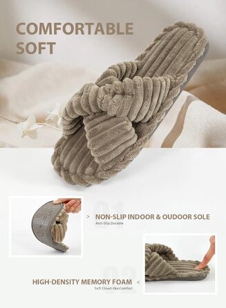 Жіночі домашні тапочки Star Vibe: м'які, теплі, коричневі, 42/43 EU