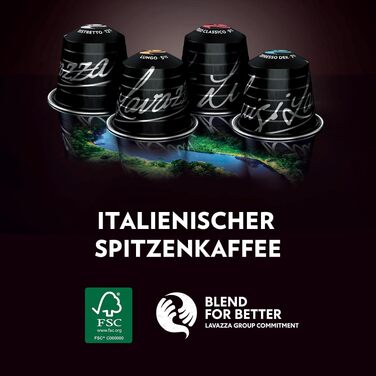 Кава в капсулах Lavazza Espresso Maestro Lungo Intenso для Nespresso Original, 100 шт, нотки какао та карамелі, інтенсивність 8/13