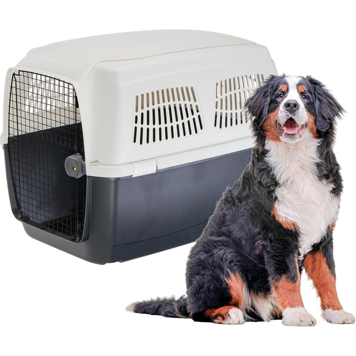 Транспортна переноска для собак Ferplast Clipper 4, IATA-сертифікована, середнього розміру (105 x 75 x 79 см), до 20 кг