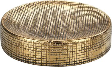 Підставка для мила WENKO Rivara, керамічна, золота, Ø 10 x 2,5 см