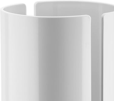 Alessi Birillo PL18 W - Toilet Paper Holder made of Thermoplastic Resin and PMMA, White, L 15cm, W 15cm, H 31cm