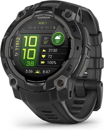 Розумний годинник Garmin Instinct 3 45mm AMOLED - GPS, Multisport, Health Coach, Чорний