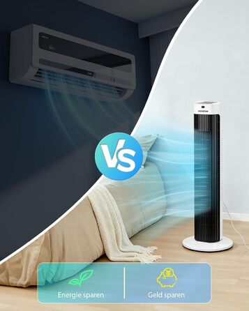 Вентилятор вежовий Aigostar Leise Turmventilator 76 см з осциляцією та таймером, 45 Вт