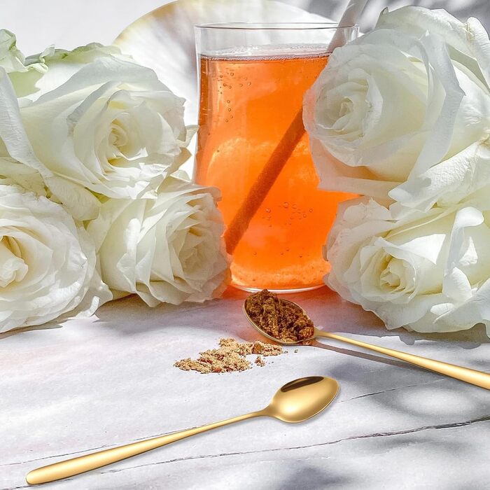 Набір ложок для лате макіато, 6 шт., 19.8 см, нержавіюча сталь. Ідеально для кави, коктейлів, десертів