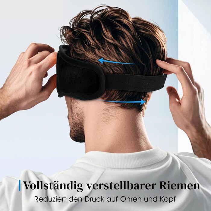 Маска для сну з навушниками Musicozy 3D Bluetooth, повна затемнення, для сну, подорожей, відпочинку та медитації