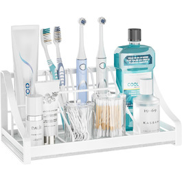 Toothbrush Holder, Instant Organizer – Bathroom Countertop Organizer, Kids, Electric Toothbrush & Toothpaste Holder – 7 Compartments, Bathroom Sink Accessories, Storage