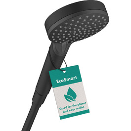 Ручний душ Hansgrohe Vernis Blend Vario, матовий чорний, 2 режими, EcoSmart, економний, діаметр 100 мм
