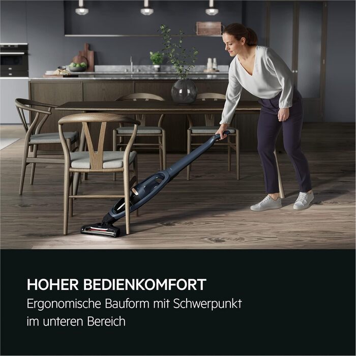 AEG QX7-1-I360 Cordless Vacuum Cleaner / Bagless Vacuum Cleaner / Quiet / Cordless Handheld Vacuum / 50 min Run Time / Lightweight / Hard Floors / 2in1 / Pet Hair / Dog / Cat / Carpet / Car / Blue