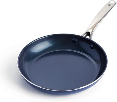 Набір сковорідок Blue Diamond Cookware Diamant, 24 см та 28 см, з керамічним антипригарним покриттям, без PFAS, для всіх типів плит (включаючи індукцію), можна мити в посудомийній машині, термостійкий, блакитний