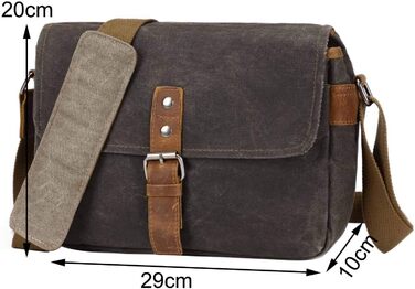 Сумка-переноска для камери Neuleben з відділенням для камери, vintage, маленька, на плечі, з вощеного канвасу, зелена (для жінок/чоловіків)