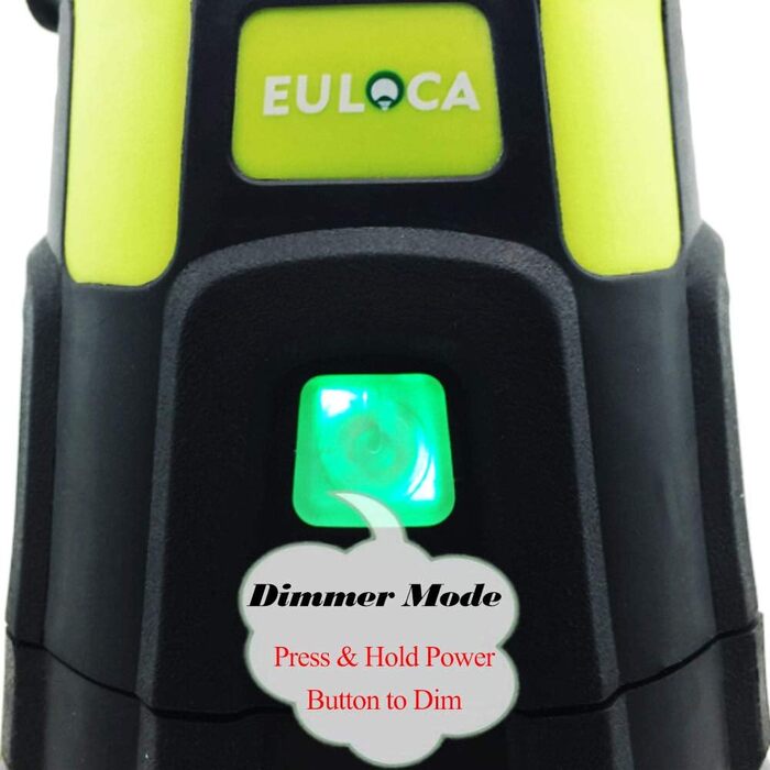 EULOCA Camping Lantern 1200LM CREE LED Rechargeable Waterproof Camping Lantern with 4400 mAh Power Bank, 4 Brightness Levels Dimmable, 10W Camping Light Portable for Power Outages, Hiking, Emergency