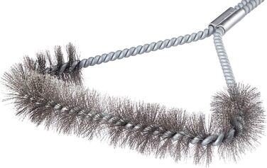 Weber 6493 3-Sided Grill Brush with Stainless Steel Bristles, Black, 53 cm