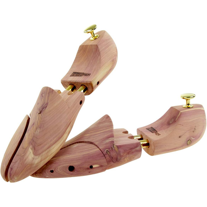 Sneakerprofi Shoe Stretcher made of Cedarwood, Genuine Wood for Women and Men with Double Spring, Optimal Fit and Ventilation, 1 Pair