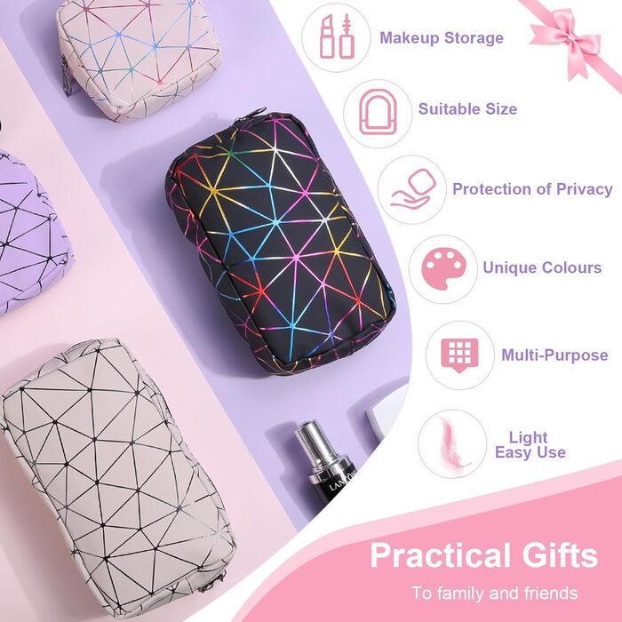 Набір косметичок Desing Wish: 2 шт. (міні та велика) – чорний та бежевий