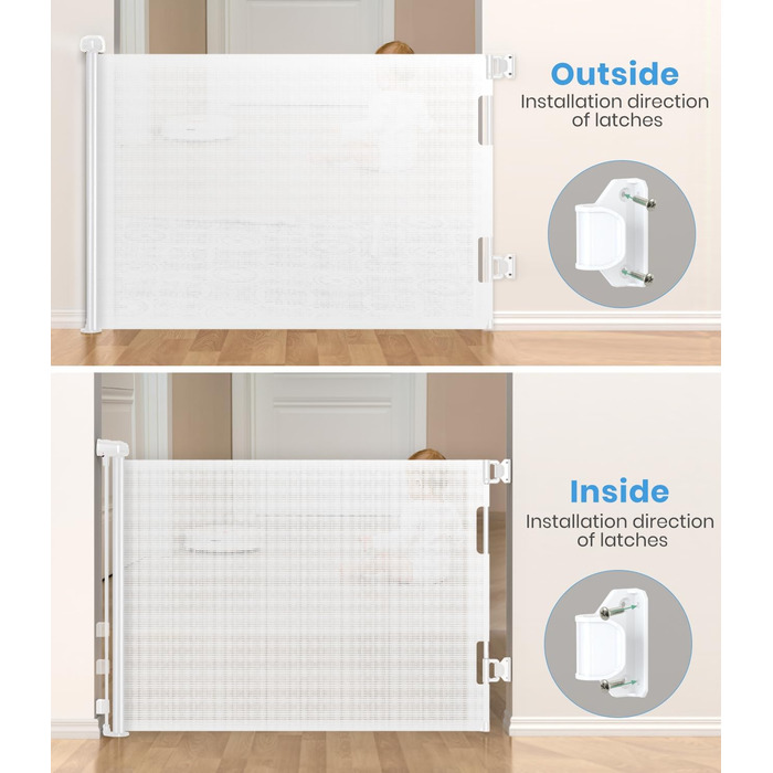 Захист від травм для дітей Nalezuns: розсувна сітка для дитячих воріт, 0-180 см, сірий колір