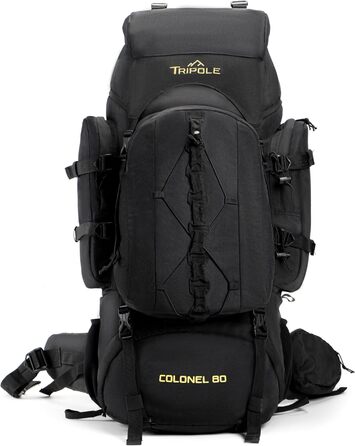 Tripole Rucksack from the Colonel Series with Internal Frame - Featuring Detachable Daypack and Rain Cover