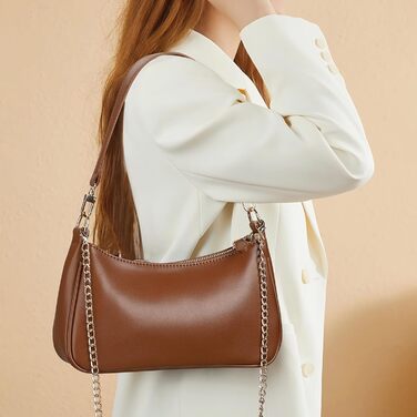 Сумка-клатч WantGor: жіноча сумка-тоут, кросбоді, міні-хобо, екошкіра (коричнева)