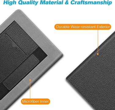 Чохол Fintie для Pocketbook Touch HD 3 / Touch Lux 5/4 / Basic Lux 4/3/2 та Pocketbook Color: з підставкою, кишенями для карток, петлею та авто-ввімкненням/вимиканням (Чорний)