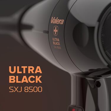 Професійний фен Valera Swiss Silent Jet 8500 Ultrablack: 2000W, 6 температур, іонізація, супер-зручний кабель