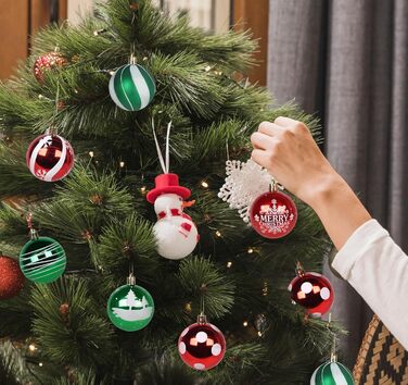 Набір ялинкових прикрас - 30 кульок 6см, пластик, темно-синій та білий, для ялинки