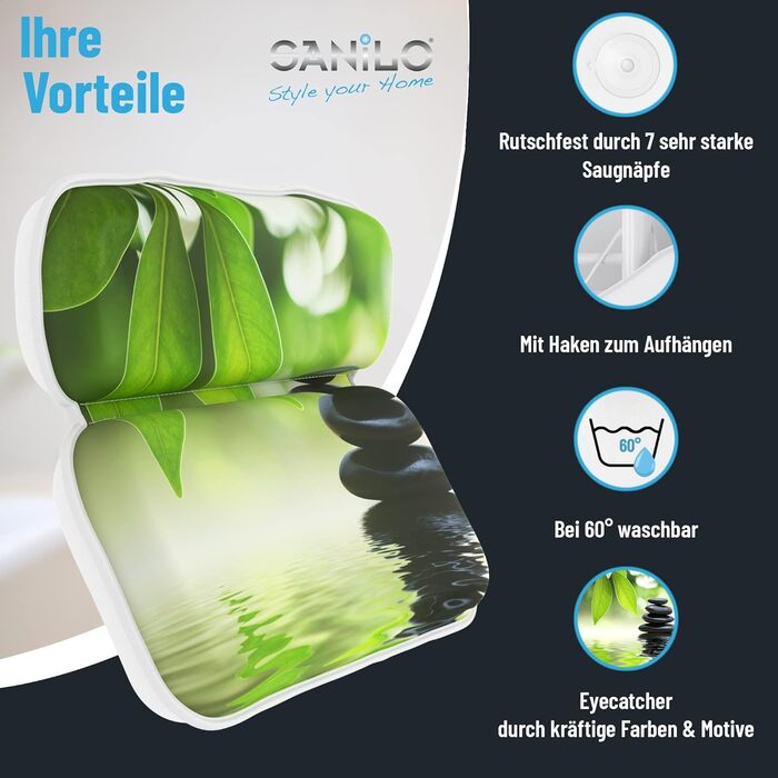 Sanilo Bathtub Pillow, many comfortable bath pillows with designs, neck pillow with strong suction cups, washable (Harmony)