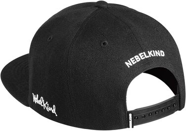 Snapback кепка Nebelkind: чорна, унісекс, регульована, стильна, бейсболка з прямим козирком, ретро