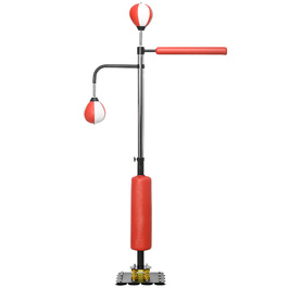 SPORTNOW Standbox Standbox 140-205 см самостійна боксерська груша висотою, що регулюється, з 2 швидкісними м'ячами, стійка для відбивання, основа з присосками для дорослих